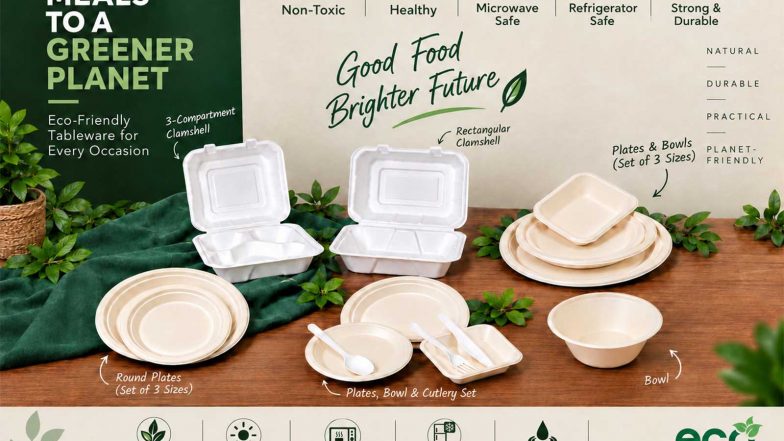 Business News | Ecodelicious Pulp Sees Rising Global Demand for PFAS-Free Bagasse Tableware as Packaging Rules Take Effect