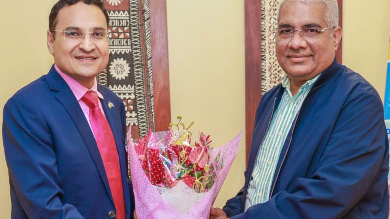 World News | Union Minister Bhupendra Yadav Arrives in Fiji to Attend Pre-COP Discussions
