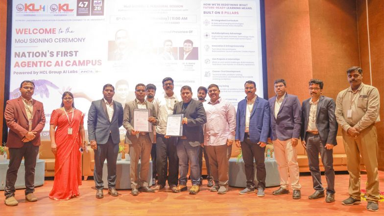 Business News | India’s First Agentic AI Campus Takes Shape at KLH Hyderabad