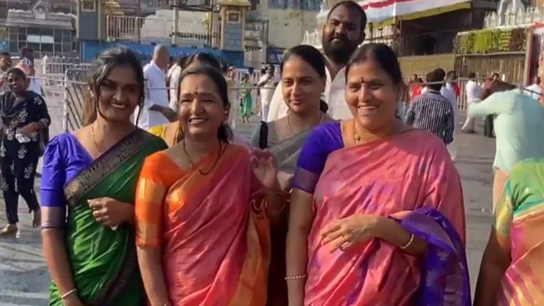 Entertainment News | Tamil Nadu CM Vijay’s Mother Shobha Chandrasekhar Offers Prayers at Tirumala