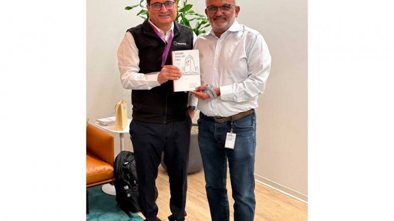 Business News | Adobe CEO Shantanu Narayen Unveils Adobe Was My MBA, Authored by Abhishek Talwar, CEO Of Hexaview Technologies