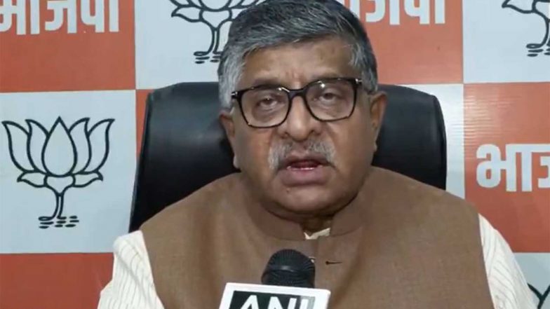India News | “They Want to Spread Anarchy in Country”: Ravi Shankar Prasad Targets Rahul Gandhi over SIR