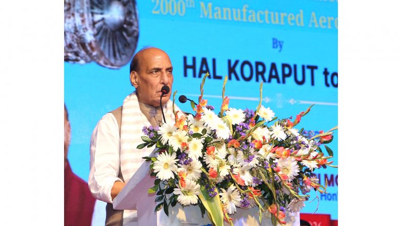 India News | Odisha: Rajnath Singh Hails Aerospace Achievements as HAL Koraput Delivers 2,000th Aero-engine