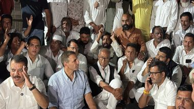 India News | MP: Congress Protests Outside EC Office in Bhopal; Jitu Patwari Says Party Will Burn CEC&rsquo;s Effigy in Every District