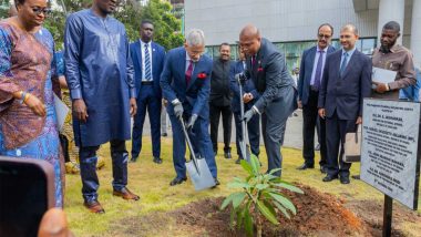 World News | EAM Jaishankar Joins Ghana Ministers in Planting Sapling to Mark &lsquo;Ek Ped Maa Ke Naam,&rsquo; &lsquo;Tree for Life&rsquo; Initiatives