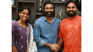 Entertainment News | Dhanush Meets Asian Games 2026 Medallist Vithya Ramraj, Congratulates Athlete on Her Achievements
