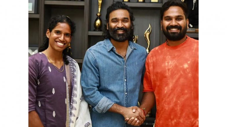 Entertainment News | Dhanush Meets Asian Games 2026 Medallist Vithya Ramraj, Congratulates Athlete on Her Achievements