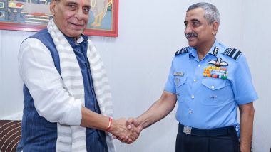 India News | Air Chief-designate Air Marshal Ashutosh Dixit Calls on Defence Minister Rajnath Singh