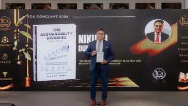 Business News | Mr. Nikunj Dube Unveiled His Debut Book The Sustainability Dividend at ICA Conclave 2026