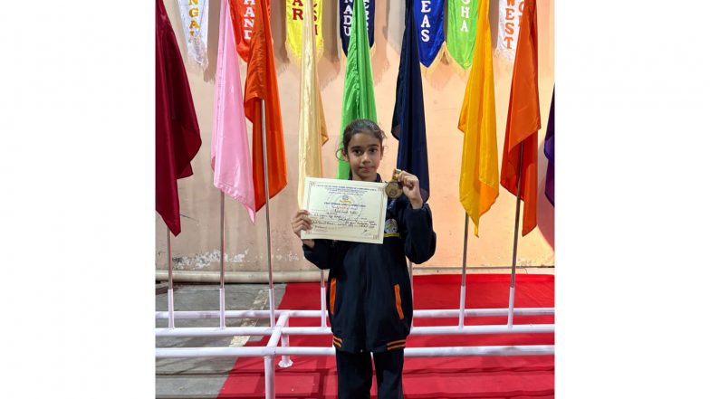 Business News | Mira Road Taekwondo Athlete Pahal Kedia Bags Gold at CISCE Games, Earns National Championship Selection