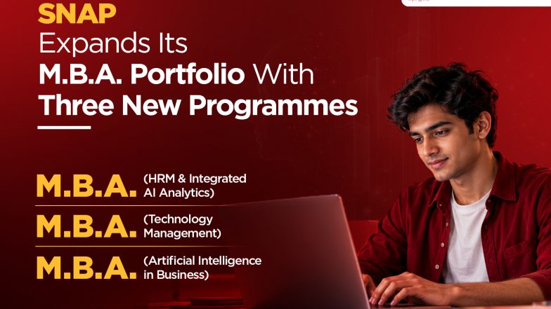 Business News | Symbiosis Expands MBA Portfolio with Three New Programmes Under SNAP 2026