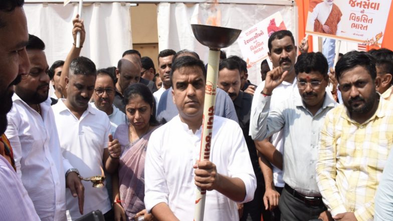 India News | Gujarat Deputy CM Harsh Sanghavi Flags off 'Seva Jyoti Mashaal Yatra' at Rupal in Gandhinagar