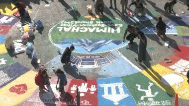 India News | Bjp Mahila Morcha Holds Rangoli Event in Shimla to Mark PM Modi&rsquo;s 25 Years in Public Service