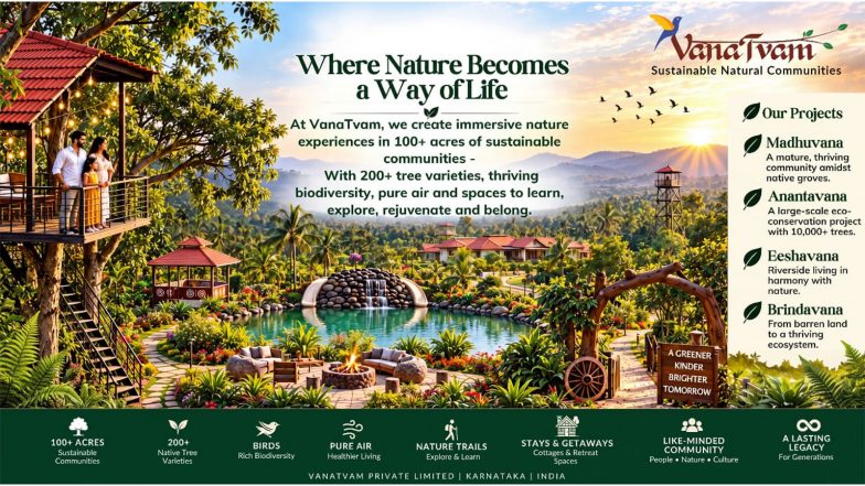 Business News | Biodiversity by Design: How Bengaluru- Based Vanatvam is Building Forests That Build Themselves