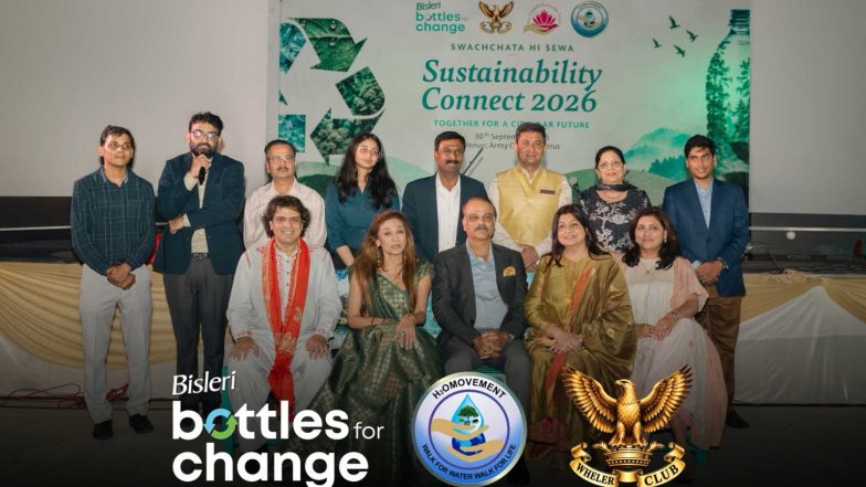 Business News | Bisleri International Partners with Meerut Cantonment, the H2OMovement, Pact to Advance Responsible Water and Plastic Management