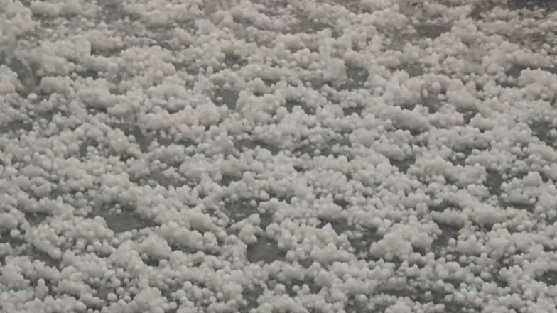 India News | J-K: Hailstorm Accompanied by Rain, Gusty Winds Lash Parts of Bandipora