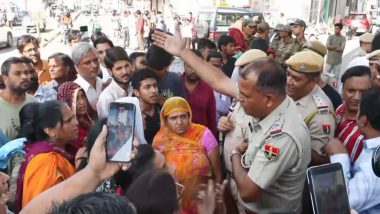 India News | Rajasthan: Residents, Shopkeepers Protest JDA Anti-encroachment Drive on Jaipur's New Sanganer Road