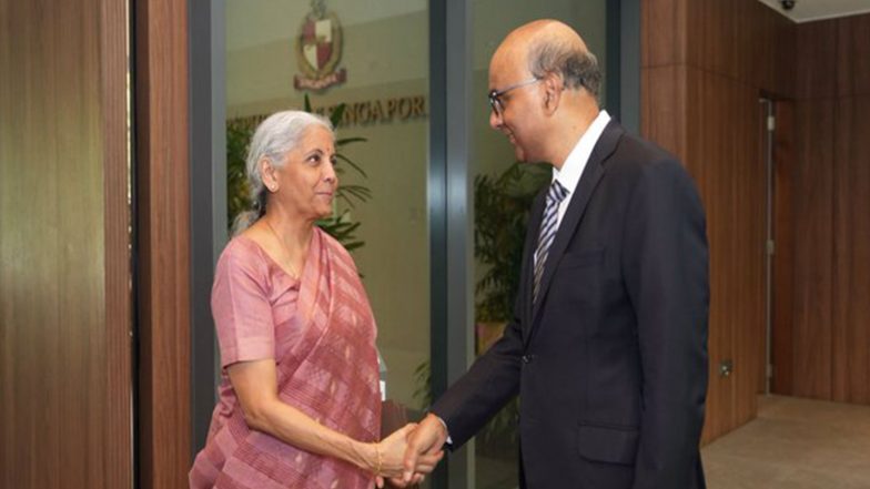 Business News | Nirmala Sitharaman Meets Singapore President, PM to Discuss Economic Ties and Investment Opportunities