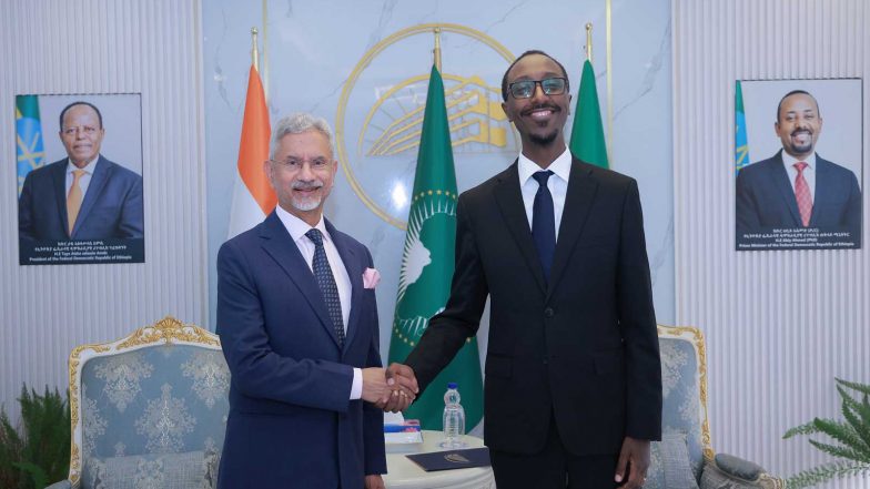 World News | EAM Jaishankar Meets Ethiopian FM During Visit, Holds Talks on Trade, Security, Tech, India-AU Partnership