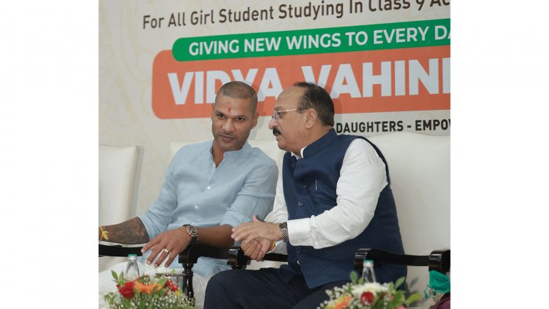 Sports News | Delhi Minister Ashish Sood, Shikhar Dhawan Inaugurate New STEM Lab at CM Shri School in Janakpuri Under Seva Sankalp Abhiyan