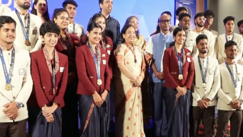 World News | Skill Development Ministry Felicitates 'Team India' for Historic WorldSkills Shanghai Performance