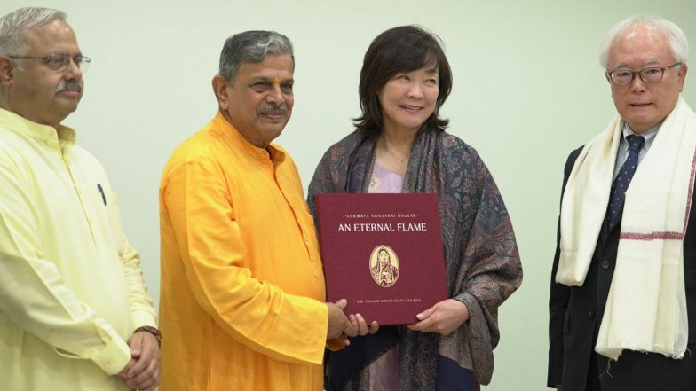World News | Former Japan PM's Wife Akie Abe, RSS General Secretary Hosabale Discuss Strengthening India-Japan Ties