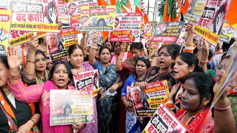 India News | Delhi: BJP Mahila Morcha to Take out Protest March Against Congress MP over JNU Alleged Sexual Harassment Case