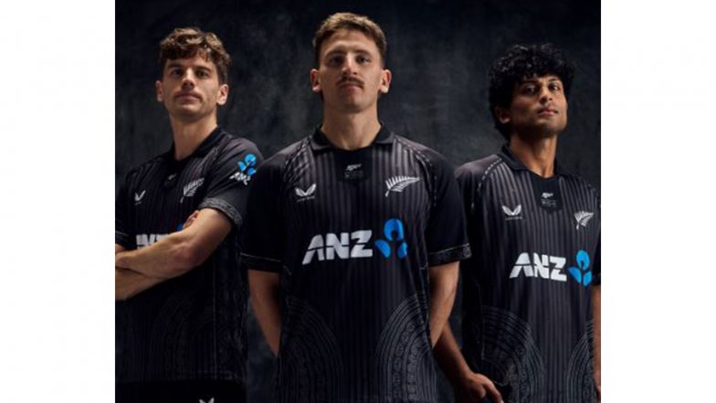 Sports News | New Zealand Cricket Unveils Special Jersey Celebrating NZ-IND Sporting Connection Ahead of ODI Series Against India