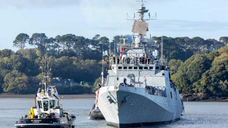 World News | INS Trishul Arrives at Plymouth for Exercise Konkan 2026