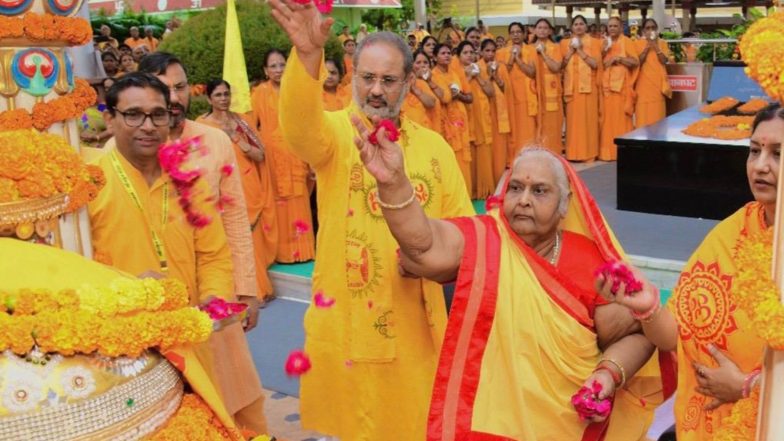 India News | Three Jyoti Kalash Chariots Depart from Shantikunj to Spread Message of Centenary Celebrations