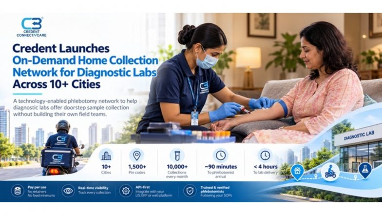 Business News | Credent Launches On-Demand Home Collection Network for Diagnostic Labs Across 10+ Cities