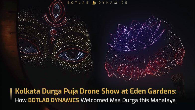 Business News | Durga Puja Drone Show by BotLab Dynamics Steals the Spotlight at Kolkata's Grand Mahalaya Celebrations