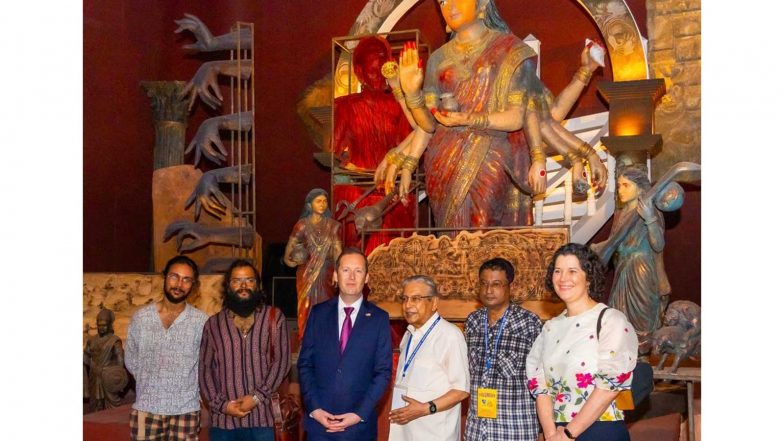 World News | US Ambassador Sergio Gor Visits Kolkata; Experiences Durga Puja Festivities, Extends Greetings
