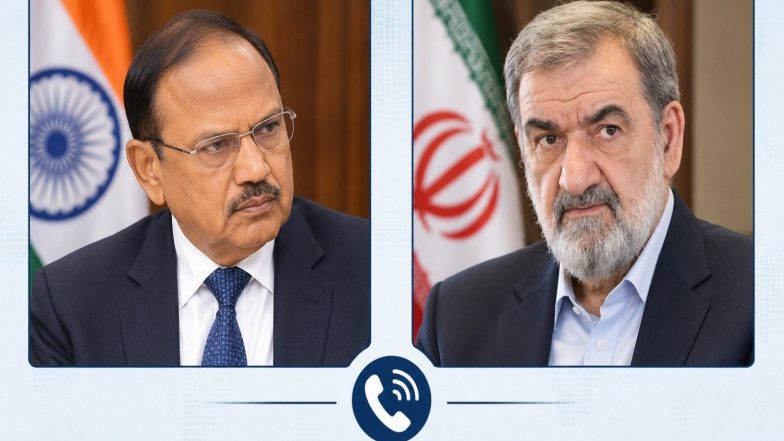World News | Iran's National Security Council Chief Mohsen Rezaei Dials NSA Ajit Doval; Discuss Regional Tensions, Bilateral Ties