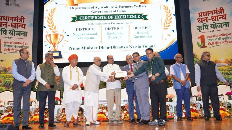 India News | Three Gujarat Districts Receive Awards Under PM Dhan-Dhaanya Krishi Yojana