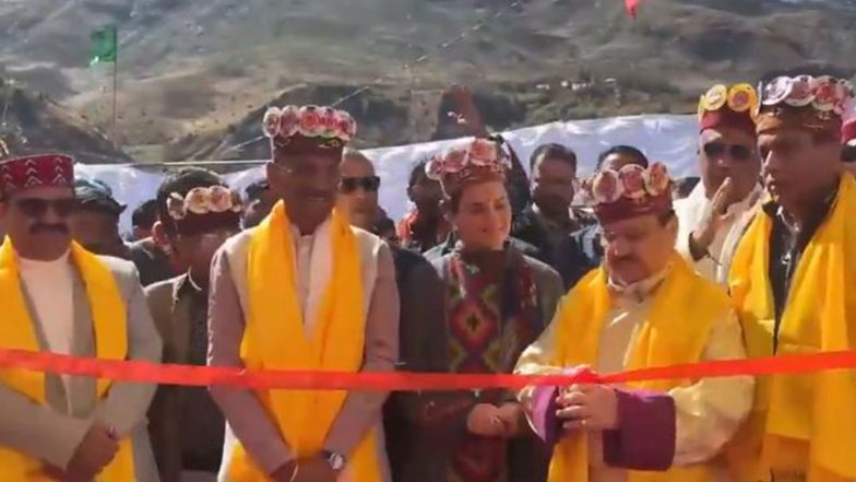 India News | Himachal: JP Nadda Lays Foundation Stone of ICMR's High-Altitude Research Centre in Keylong