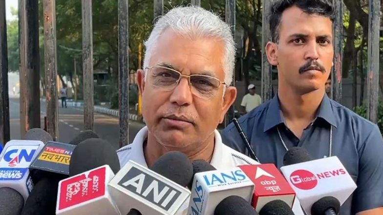 India News | “Only Congress Knows How to Misuse Democracy”: Dilip Ghosh Targets INDIA Bloc over SC Protest
