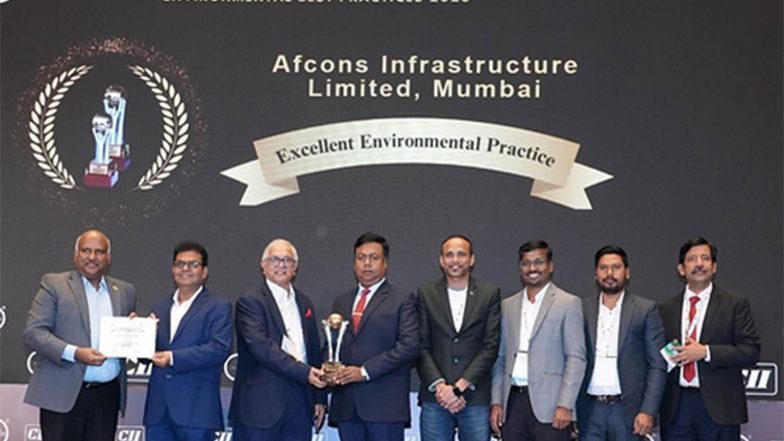 Business News | Confederation of Indian Industry (CII) Honours Afcons with National Environmental Excellence Award