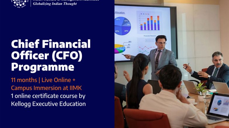 Business News | IIM Kozhikode and Emeritus Launch CFO Programme Featuring a Certificate Course from Kellogg Executive Education