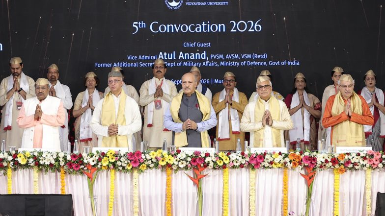 Business News | Somaiya Vidyavihar University Marks 5th Convocation, Celebrating Academic Excellence Across Diverse Disciplines