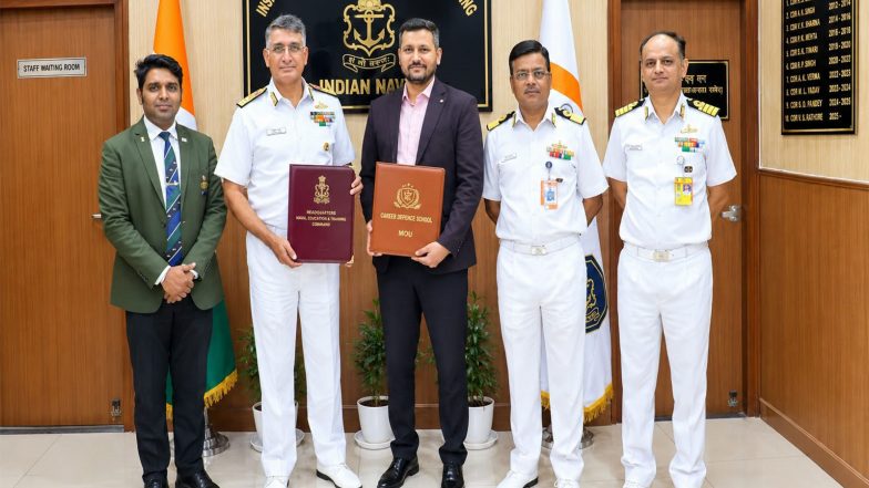 Business News | Indian Navy, Career Defence School Sign MoU to Strengthen Defence Education and Youth Leadership