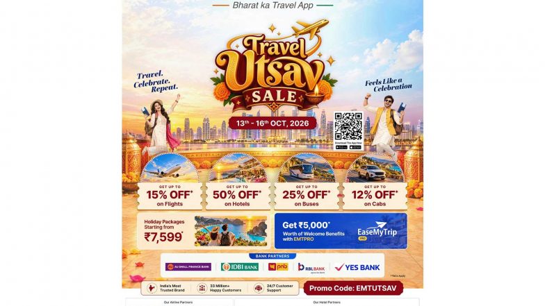 Business News | EaseMyTrip Strengthens Its Festive Season Engagement Through Travel Utsav 2026