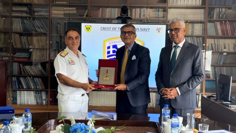 World News | India, Cyprus Discuss Strengthening Naval Engagement, Maritime Security