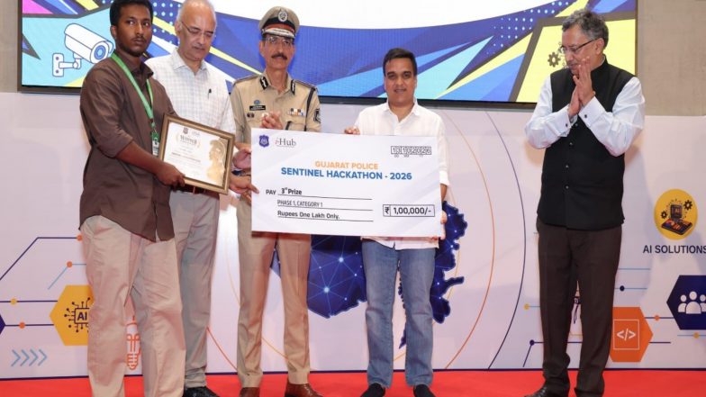 India News | Gujarat Police Innovation Challenge 2026: Winning Teams Awarded ₹18 Lakh; Focus on AI-driven Smart Policing