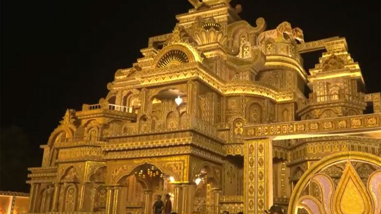 Entertainment News | Gold-themed Durga Puja Pandal Inaugurated in Siliguri