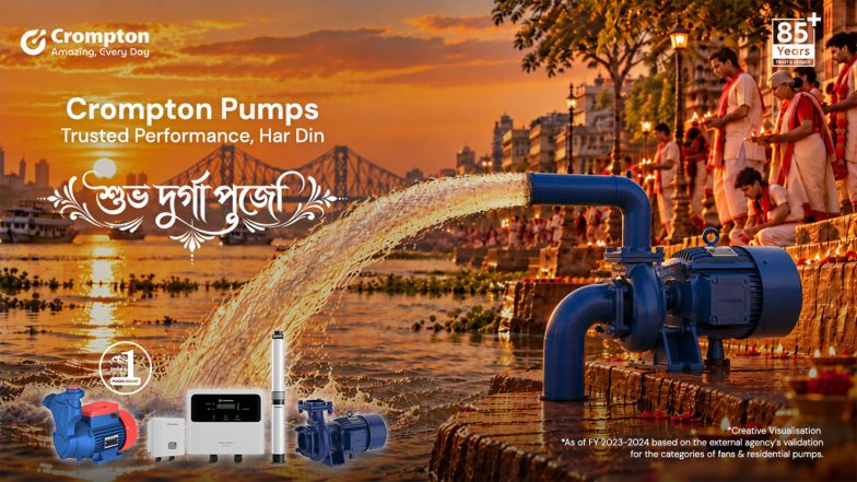Business News | Crompton Pumps Unveils AI-Powered Durga Puja Film Celebrating Smart Water Management Across Festive Preparations