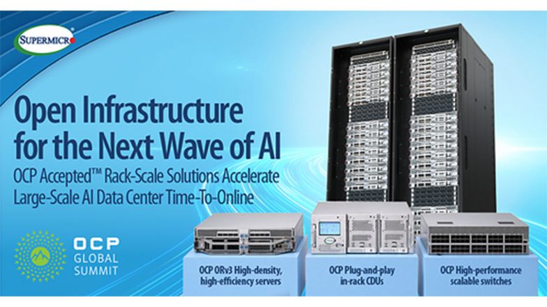 Business News | Supermicro Expands Integrated Open Compute Project Portfolio to Accelerate Rack-Scale AI Data Center Deployments