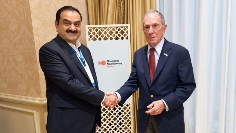 Business News | Adani Meets Bloomberg, Says India’s Energy Transition Must Balance Decarbonisation with Affordable Power