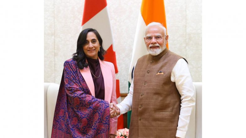 World News | Canadian FM Anita Anand Meets PM Modi, Jaishankar; Discusses Trade, Security and Strategic Partnership