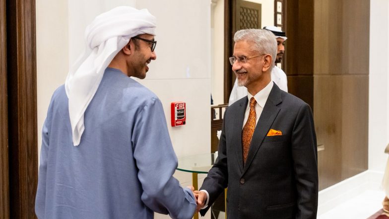 World News | EAM Jaishankar Meets UAE Deputy PM Al-Nahyan, Discusses Bilateral and Global Issues